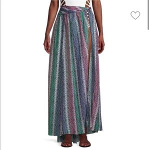 Caroline Constas Hera Skirt Size Medium Rainbow Snake Print Beach Skirt Cover Up